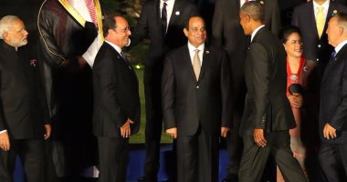 السيسى يلتقى بوتين وميركل وهولاند وبان كى مون فى عشاء الرئيس الصينى