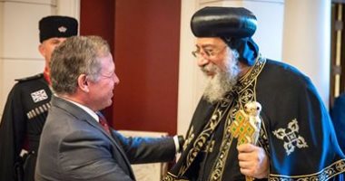 الديوان الهاشمى ينشر صورة لقاء البابا تواضروس الثانى والملك عبد الله