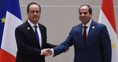 الرئيس السيسي يلتقى فرانسوا هولاند بالأمم المتحدة