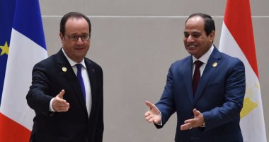 بالصور.. السيسى و"أولاند" يبحثان تعزيز العلاقات الثنائية ومكافحة الإرهاب