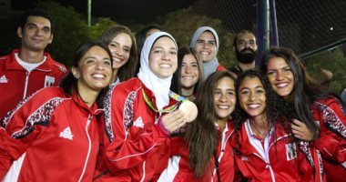 تكريم هداية ملاك لاعبة المنتخب الوطنى الأول للتايكوندو بنادى الصيد