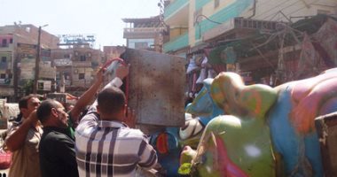 حملات إزالة للتعديات وتجميل الشوارع فى 5 مراكز بالشرقية