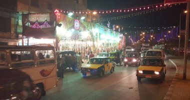 شوادر الجزارين فى الرأس السوداء بالإسكندرية تعيق حركة المرور