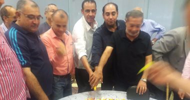 بالصور.. رياضيو الجيزة يحتفلون بـ"خالد لطيف" عقب فوزه فى انتخابات الجبلاية