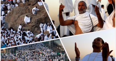 حجاج بيت الله الحرام يقفون على جبل عرفات