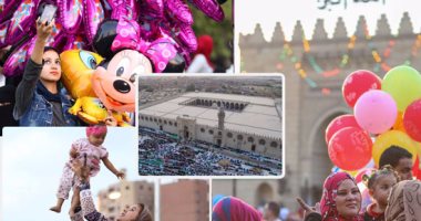 آلاف المصلين يؤدون صلاة العيد بساحة جامع عمرو بن العاص