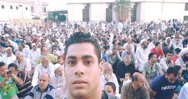 البطل محمد إيهاب من صلاة العيد : كل عام وأنتم فى أحسن حال 