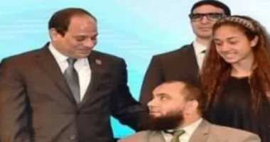 محمد الديب بطل رفع الأثقال لـ"السيسى": عاوز رتبة عسكرية يا ريس