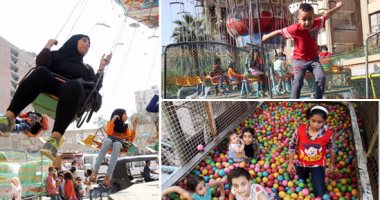 فرحة الأطفال بعيد الأضحى تعلو سماء ملاهى الناس الغلابة بدار السلام