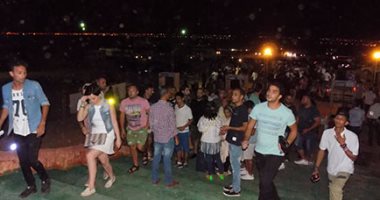 بالصور.. توافد الجماهير على حفل الفنان سعد لمجرد فى شرم الشيخ