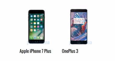 بالمواصفات.. أبرز الفروق بين هاتفى آيفون 7 بلس وOnePlus 3