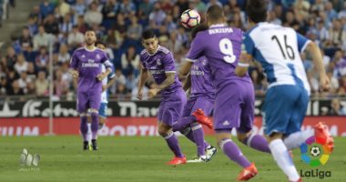 بالفيديو.. ريال مدريد يتقدم على إسبانيول 0/1 فى الشوط الأول بالليجا
