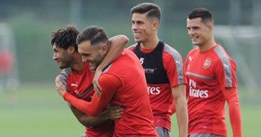 بالصور.. محمد الننى يظهر فى تدريبات أرسنال استعداداً لموقعة الكأس