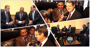 السيسى يواصل نشاطه فى نيويورك بلقاء رئيس قبرص ومستشار النمسا وبان كى مون.. الجالية المصرية والنواب يدعمون الرئيس أمام مقر إقامته.. ونيكوس أناستاسيادس لـ"اليوم السابع": كلما ألتقى السيسى أشعر أنه أخى