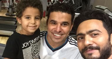 خالد الغندور ينشر صورة برفقة تامر حسنى فى "الجيم" على إنستجرام