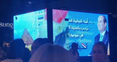 بالصور.. نواب البرلمان يدعمون الرئيس بحملة ترويجية فى نيويورك
