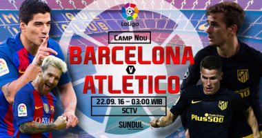 انطلاق المواجهة النارية بين برشلونة وأتلتيكو مدريد فى الليجا