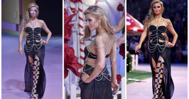 بالصور.. باريس هيلتون تشارك بعرض "Philipp Plein" بأسبوع الموضة فى ميلانو