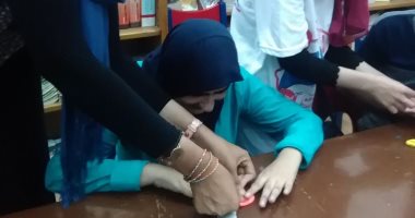 قصر ثقافة الطفل يستضيف فتيات مكفوفات لقضاء يوم ثقافى