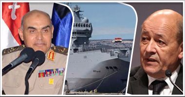 الفريق أول صدقى صبحى يصطحب نظيره الفرنسى بزيارة لحاملة الطائرات جمال عبد الناصر والفرقاطة "تحيا مصر".. لودريان يثنى على تدريب أطقم البحرية ويؤكد: مصر أهم شركاء فرنسا لتحقيق الأمن بالشرق الأوسط