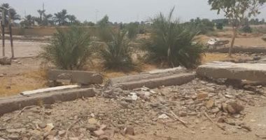 الأبنية التعليمية بأسوان تعاين سور مدرسة المنصورية بعد سقوطه
