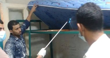 بالصور.. تعقيم وتطهير غرف المدينة الجامعية بالأزهر