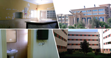 بالصور.. المبنى الفندقى بمدن جامعة عين شمس خدمة ٥ نجوم.. شاشة LCD وثلاجة ومروحة وإنترنت بكل غرفة.. و2000 جنيه تكلفة الإقامة بالحجرات المتصلة بحمام شهريا شاملة الوجبات الغذائية