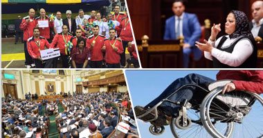 لجنة التضامن الاجتماعى بالبرلمان تكرم منتخب مصر لـ"الكرة الطائرة جلوس".. وتواصل الحوار المجتمعى حول قانون "حقوق المعاقين".. وممثلى ذوو الاحتياجات الخاصة يطالبون بمترجمين للغة الإشارة فى جميع الوزارات