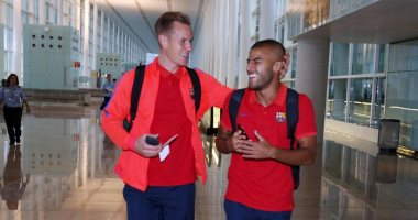 بالفيديو.. برشلونة يطير إلى ألمانيا لمواجهة مونشنجلادباخ بدورى الأبطال