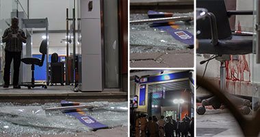 فى واقعة الهجوم على بنك فى السبتية.. كاميرات المراقبة ترصد الحادث وتكشف: استغرق 31 ثانية.. والتحريات: قوات الأمن أحبطت محاولة الاقتحام.. واستشهاد أمين الشرطة متأثرا بإصابته بأعيرة نارية على يد المتهم