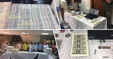 بالصور.. تفاصيل سقوط أخطر تشكيل عصابى لضرب الاقتصاد المصرى بالجيزة.. 6 أشخاص بينهم رجل أعمال يزورون العملات الأجنبية لبيعها بالسوق السوداء.. وضبط بحوزتهم مليون دولار و5ملايين جنيه مزيفة فى شقة بالوراق