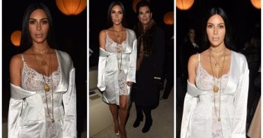 بالصور..كيم كاردشيان بإطلالة صادمة فى عرض "جيفينشى" تشبه الـ lingerie