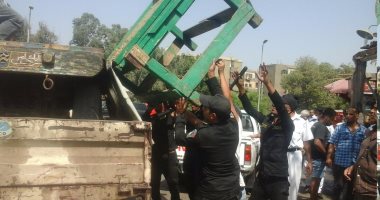حملة مكبرة لازالة الاشغالات والتعديات بمركز سنورس بالفيوم