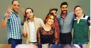 مى سليم تنشر صورا من كواليس تصوير  "الفوتوسيشن" لمسلسل "اختيار إجبارى"