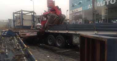 مصرع شخص فى حادث تصادم مقطورتين بطريق إسكندرية الزراعى
