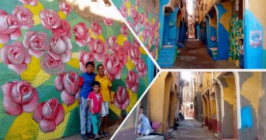 حكاية "حارة الورد" فى برج البرلس.. 3 أيام وحلم فنان حولتها للوحة فنية
