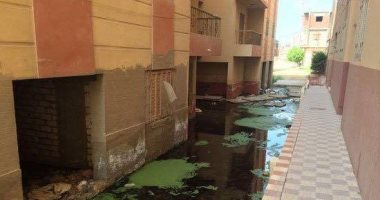 بالصور.. غرق عمارات التيسير بحى العجمى فى مياه الصرف الصحى