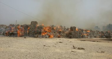 انتداب المعمل الجنائى لمعرفة أسباب حريق مخزن ورق فى القليوبية