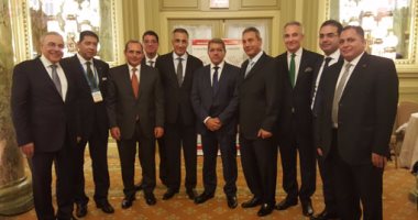 بالصور.. طارق عامر ووزير المالية فى حفل استقبال اتحاد البنوك بأمريكا