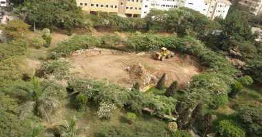 سكان مكرم عبيد يطالبون محافظ القاهرة وقف تجريف حديقة الشارع 