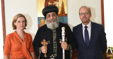  البابا تواضروس يستقبل سفراء بلجيكا وهولندا وغانا بالمقر الباباوى