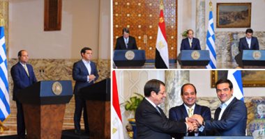 التعاون الاقتصادى والتجارى يتصدر القمة الثلاثية بين مصر واليونان وقبرص..  المباحثات تتناول التأكيد على دور مصر فى استقرار الشرق الأوسط.. وأثينا: أوليتنا مكافحة الإرهاب والتطرف