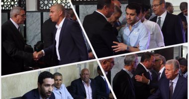 رجال الرياضة والسياسة و نجوم الفن فى عزاء شقيقة الخطيب