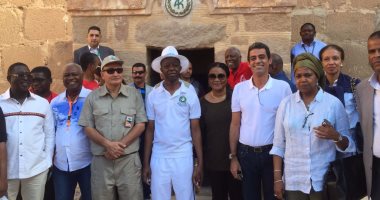 بالصور.. رئيس البرلمان الأفريقى ينهى جولته بدير سانت كاترين