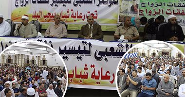 بالصور.. مؤتمر جماهيرى لإلغاء "النيش وزفة المطبخ" فى الزواج.. شيخ أزهرى: "طقم الجاتوه والشربات حرام شرعا".. ومنسق الحملة: ليس لها فائدة ونستوردها بالعملة الصعبة ولابد أن تقف الحكومة أمام ذلك