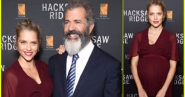 بالصور.. أناقة ميل جيبسون وتيريزا بالمر بالعرض الأول لـHacksaw Ridge
