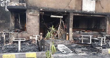 انتداب المعمل الجنائى لمعاينة حريق شب فى مطعم بمصر الجديدة 
