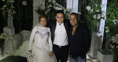 بالصور محمود عبد المغنى ومجد القاسم ونجوم الشعبى فى حفل زفاف نجل سمسم شهاب