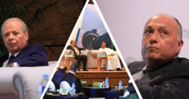 بالصور.. وزير الخارجية: لا توجد أزمة مع السعودية والمشاورات مستمرة مع المملكة.. سامح شكرى: الأوضاع فى سوريا وليبيا واليمن الشغل الشاغل لسياستنا الخارجية.. ويؤكد: نعمل على رفع معاناة الشعب السورى