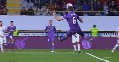 بالفيديو.. ناتشو يسجل هدفا خياليا لريال مدريد فى شباك ليونيسا